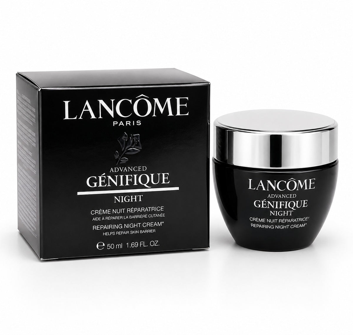 Lancôme Advanced Génifique Night Repairing Night Cream 1.69 oz / 50 mL – Skin Barrier Repair – New in Box