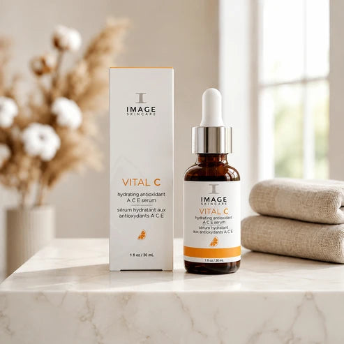 IMAGE Skincare VITAL C Hydrating Antioxidant A C E Serum 1 fl oz / 30 mL – Brightening Facial Serum – New Sealed