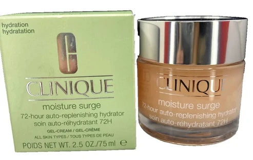 Clinique Moisture Surge 72-Hour Auto-Replenishing Hydrator Gel Cream 2.5 oz / 75 mL – Oil-Free Face Moisturizer – New in Box