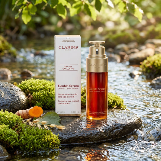 Clarins Double Serum [Hydric + Lipidic System] – 100ml / 3.3 fl. oz. – Travel Exclusive