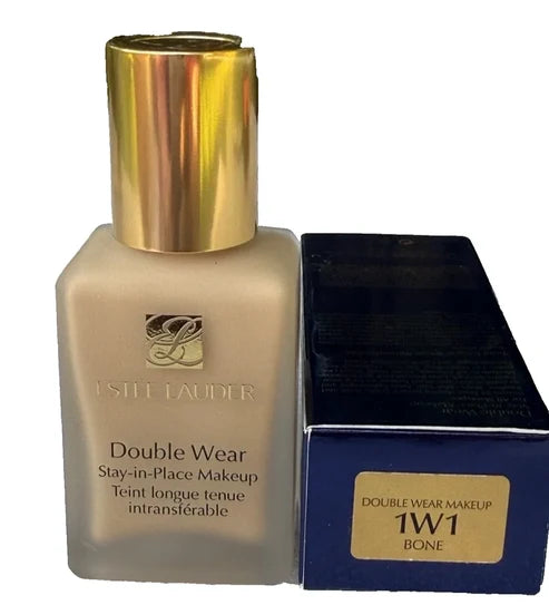 Estée Lauder Double Wear Stay-in-Place Foundation 1W1 Bone 1 oz / 30 mL – Long-Wear Liquid Foundation